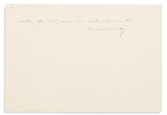 DEBUSSY, CLAUDE. Autograph Letter Signed, to pianist Walter Morse Rummel,